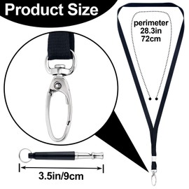 Winsyison Dog Whistle with Lanyard, Adjustable Ultrasonic Dog Whistle to Stop Barking, Professional Recall Dog Training Whistles Training Control Tools for Labradors Scottish Terriers Beagles- Black