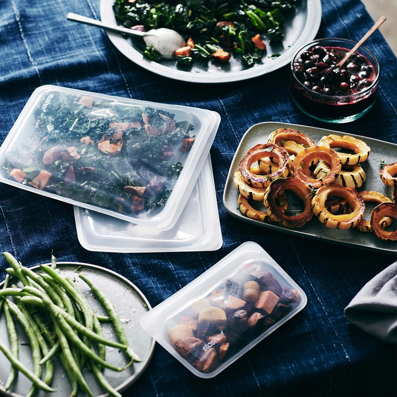 Stasher Reusable Silicone Storage Bag, Food Storage Container, Microwave and