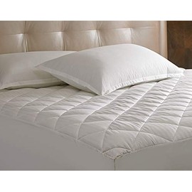 Sheraton Mattress Pad - Diamond Quilted Mattress Topper - Fits Mattresses Up to 18" - Queen (60" x 80" x 18")