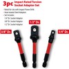 BIG RED BHT-03ITSA01 Torin 3-Piece 1/4, 3/8", and 1/2" Drive