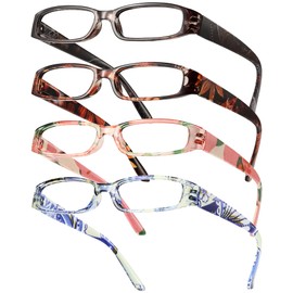 Gaoye 4-Pack Readers for Women, Blue Light Blocking Reading Glasses, Stylish Reading Glasses for Women in 4 Patterns