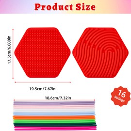 HELLO PAPAYA Sensory Activity Board,Silicone Fidget Toy for Calming, Stress, Anxiety,ADHD& Autism,with Portable Bag ,for Travel Activities for Kids & Adults