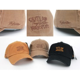 AMPLESH x FLIPPER Vintage Three Line Script Washing Bullet Hole Treated Damaged Cotton Cap Men Women Low Cap Korean Brand Hat, dark beige