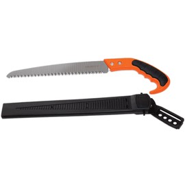 MUDDY Handsaw with Scabbard | 10.5-inch Serrated Blade Compact Durable Lightweight Ergonomic Versatile Outdoor Hunting Tree Saw | Plastic Scabbard with Belt Loop Included