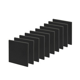 Mechanical Vibration Damping Pads Sound Dampening Foam Padding,1/8 in Thick, 6 in x 6 in Rubber Padding with Adhesive Backing, Black 10 Pcs
