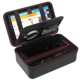 Digicharge Carry Case For 8'' Sat Nav Garmin Drivesmart 86, Camper 895, Camper 890, Dezl LGV820, Dezl LGV810 8 Inch GPS Case With Storage For All Accessories Inc. Suction Mount