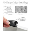 U-Shape Black TPE Edge Banding 16.4Ft Self-Adhesive Flexible Edge Trim,