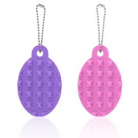 Gosknor 2pcs Fidget Keychain, Anxiety Relief Discomfort Stim Fidget Keychain Discomfort Stimulation Spiky Sensory Toys for Recovery Anxiety