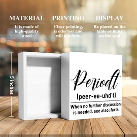 Black Women Decor Wooden Box Sign, Inspirational African American Women Men Desk Decoration Afro Black Queen King Home Office Bedroom Living Room Decor, Gifts for Black Women Men, Facts