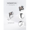Lypic Cross Ring for Women 925 Sterling Silver Wooden Cross