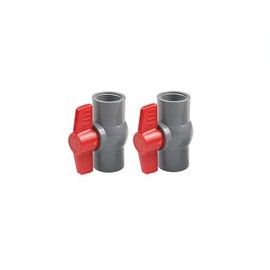 40mm PVC Ball Valve for Poly Tanks with Female Threads | Easy Operation | Applies to Various Fluid Controls | Safety PVC Ball Valves Φ40mm 2pcs