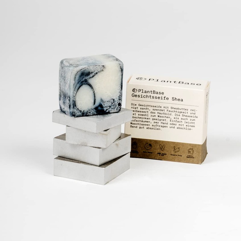 PlantBase Shea Face Soap 80 g, Bar Soap with Shea