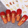 6 Sheets Butterfly Nail Art Stickers Gold Nail Decals 3D