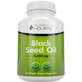 Black Seed Oil Capsules 1400mg, 180 Softgels, 3 Month Supply - Cold Pressed Nigella Sativa, Rich in Omega 6, 9 & TQ, Black Cumin Seed Oil, Immune Support, Joints and Digestion