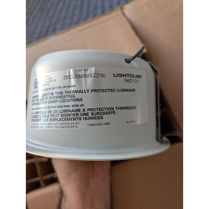 Lightolier, Downlighting P6RDL LED can light and trim ring