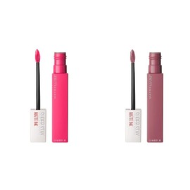 MAYBELLINE Super Stay Matte Ink Liquid Lipstick Romantic Vivid Pink & Lover Mauve Neutral