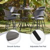 VICLLAX Patio Bar Height Table, Round Outdoor Bar Table with