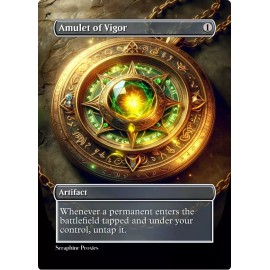 Amulet of Vigor - High Quality Altered Art Custom Cards
