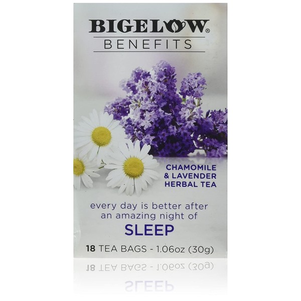 Bigelow Benefits Sleep Chamomile & Lavender Herbal Tea, 18 ct