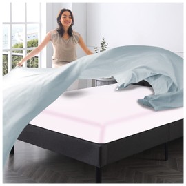 Easy Care Deep Fitted Sheets Double Bed, Breathable & Lightweight Plain Dyed Double Bed Sheet, Non Iron Polycotton Elasticated Corner Bedding Double Fitted Sheet, White