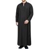 LVCBL Men's Kaftan Long Sleeve Kaftan Men's Long Thobe Men's