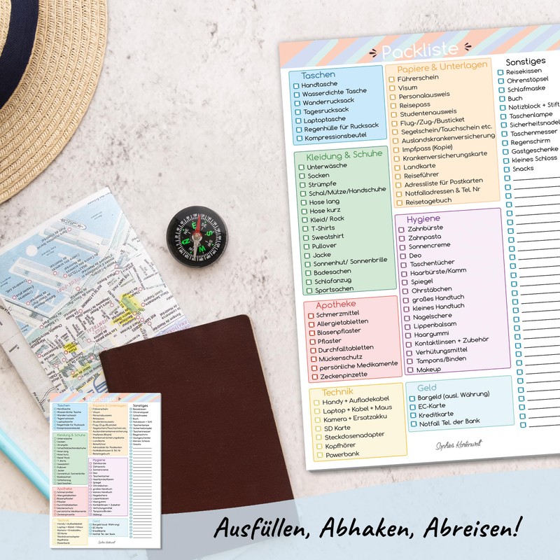 Packing list pad in DIN A5 format with 50 sheets