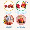 Battat- Wonder Wheels- Red Toy Tractor And Trailer – Farm