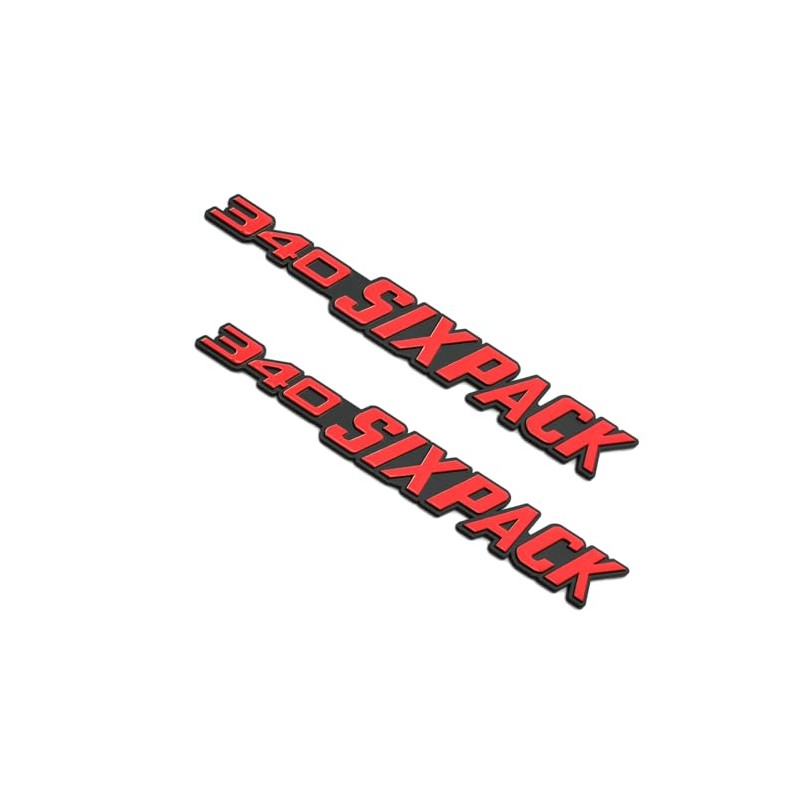 2PCS Side Emblems 3D Decal Sticker Nameplate Replacement for 340