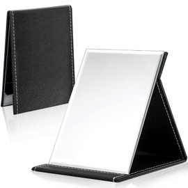 Portable Folding Travel Mirror, Adjustable Ultrathin Rectangular Mirror for Camping, Home Use (4.3" × 2.9")