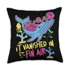 Whale: It Vanished In Fin Air Throw Pillow