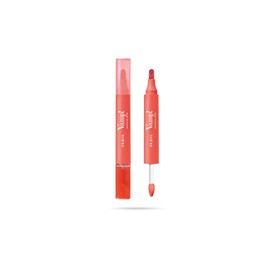 Pupa Vamp! Marker Duo Lipstick + Lip Gloss with Hyaluronic Acid - 3-in-1 for Defining, Filling & Colouring, Lip Contouring - Available in 9 Colour Variations (009 Jelly Coral)