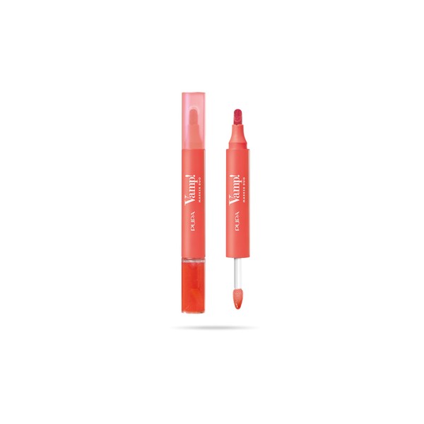 Pupa Vamp! Marker Duo Lipstick + Lip Gloss with Hyaluronic