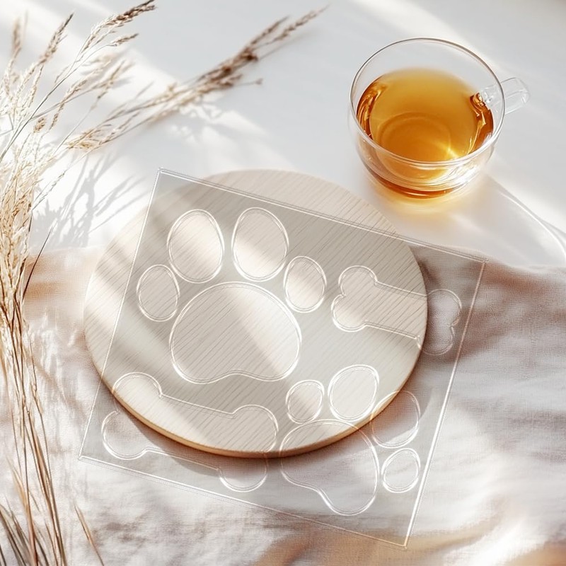 beinkmake Paw Print Router Template Dog Bones Acrylic Router Template