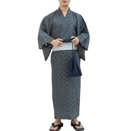 Fancy Pumpkin Men's Japanese Yukata Japanese Kimono Home Robe Pajamas Dressing Gown Size L-D1