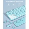 Wireless Keyboard and Mouse Backlit - Typewriter Keyboard with Retro