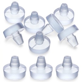 10 Pcs Glass Table Top Bumpers Clear Silicone, Patio Table Spacers (Clear)