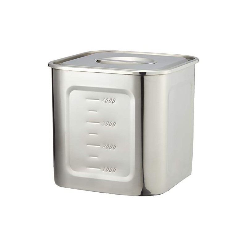 遠藤商事 Deep Corner Molybdenum Kitchen Pot with Scale 18 cm