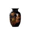Black Vases Chinese Ceramic Flower Vase Decorated with Peony Design