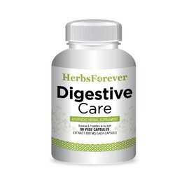 Herbsforever Digestive Care Capsules – Digestion Supplement – Promotes Digestive Health – 90 Capsules