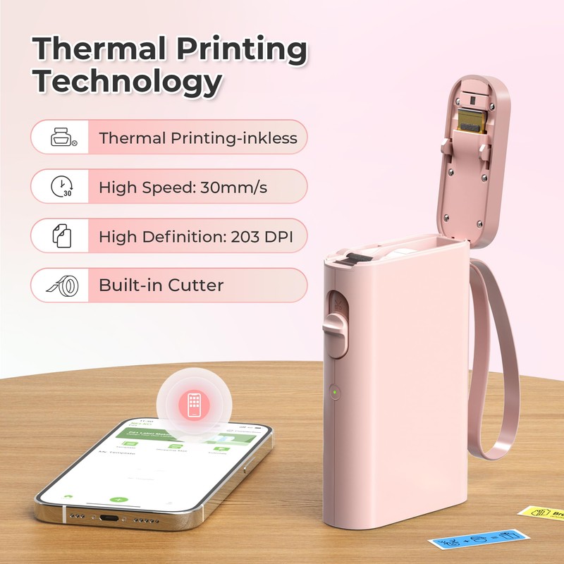 Nelko Label Maker Machine with Tape, P21 Bluetooth Label Printer,