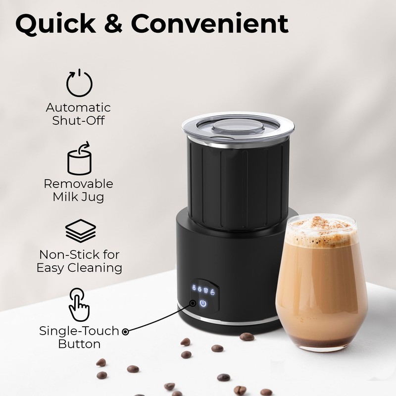 Stellagro Milk Frother and Steamer, 14.5 fl oz – Automatic