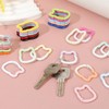 PATIKIL 8pcs Cute Cat Shape Spring Snap Hook Keychain Clip