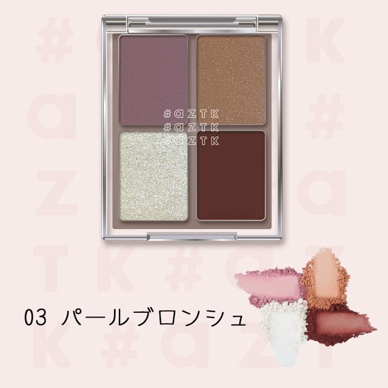 #aZTK 4 Color Eyeshadow Palette (03 Pearl Bronche)