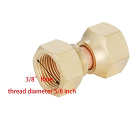 3/8" Female Flare x 3/8" Female Flare Swivel Adapter,Brass Female Swivel Nut,Flare Swivel Union 2 Pack