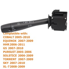 Turn Signal Headlight Dimmer Switch Compatible with 2005-2010 Cobalt, 2006-2010 HHR, 2007-2009 Pontiac G5, ReplacesOE # 20940099, 15915857, D6254E