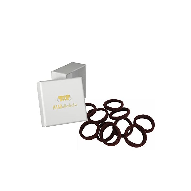 HAARallerliebst Hair Bobbles Dark Brown (Pack of 10 | Brown