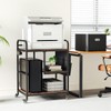 MIXISAV Large Printer Stand with Removable Storage Drawer, Mobile Printer