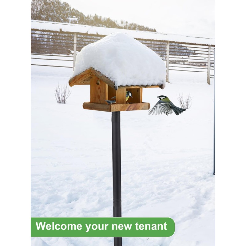 Upgraded Thicken Bird Feeder Pole for Outdoors - Easy to