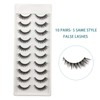 OBEYA False Eyelashes, Natural 3D Eyelashes, 10 Pairs, Multipack, Handmade,