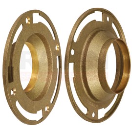 Raven CSUG6252 Closet Flange with Four Mounting Slots, 4 Inch x 3 Inch, Solid Brass, 4” x 3